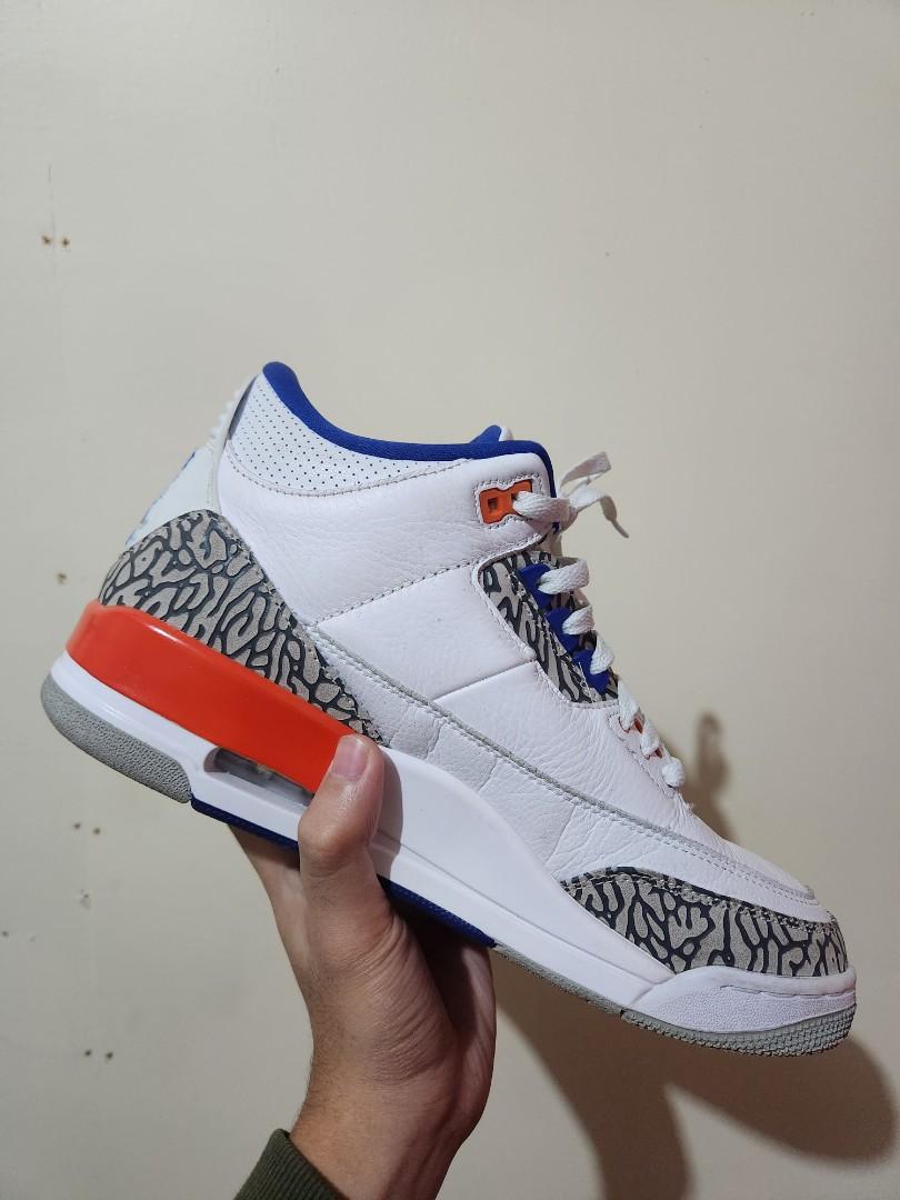 jordan 3 knicks on feet