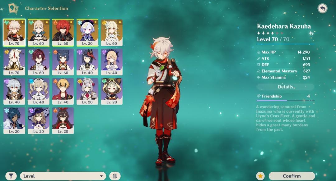 KAZUHA + SIG WEAPON + JEAN + DILUC + QIQI / HIGH PITY (14 PAGE) / UNSET