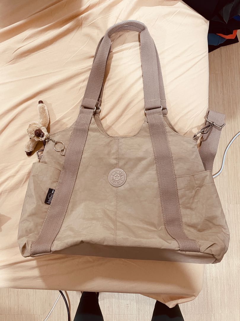 Kipling 2 way Khaki Bag, Women's Fashion, Bags & Wallets, Tote Bags on