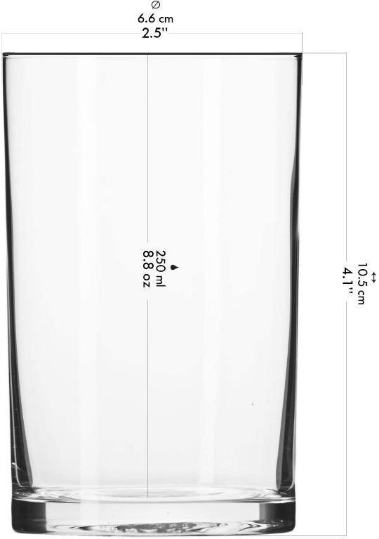 Krosno water glasses drinking glasses tea glasses Set of 6 250 ML