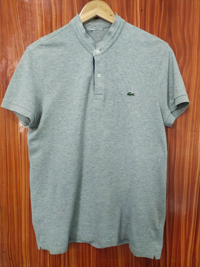 Lacoste Chinese Collar, Men's Fashion, Tops & Sets, Tshirts & Polo ...