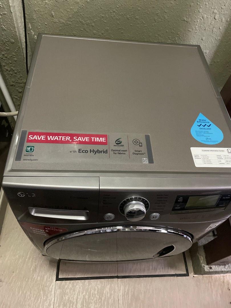 LG 12/8kg, 6 Motion Inverter Direct Drive Washer Dryer, TV & Home