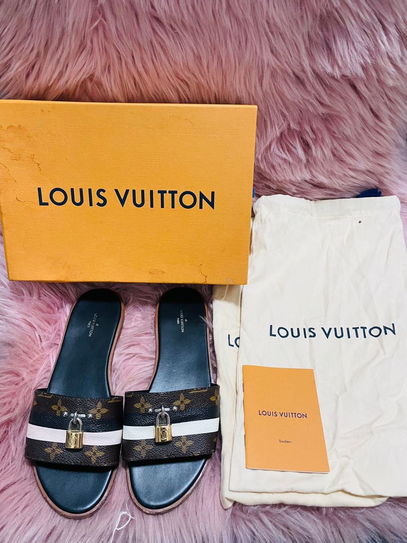 LOUIS VUITTON LOCK IT MULE, Women's Fashion, Footwear, Flipflops and Slides  on Carousell