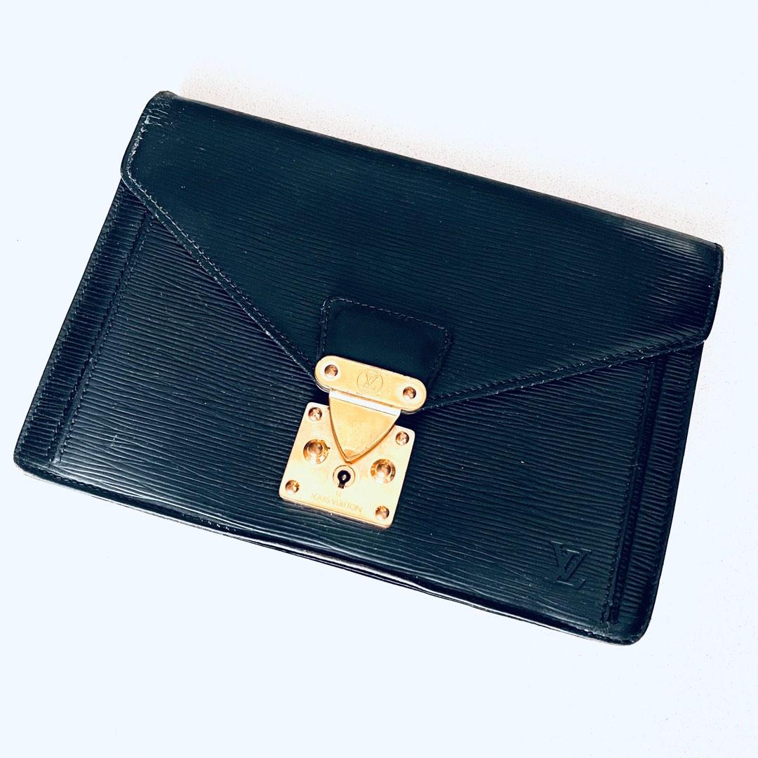 Authentic Louis Vuitton Black Epi Sellier Dragonne Clutch Bag, Luxury, Bags  & Wallets on Carousell