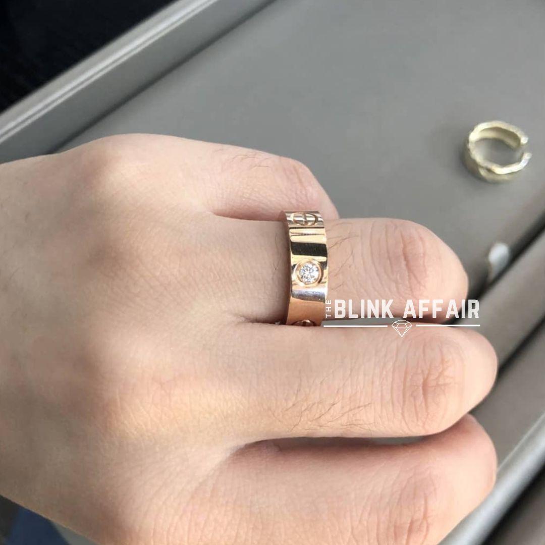LOVE RING 3 Diamonds Custom