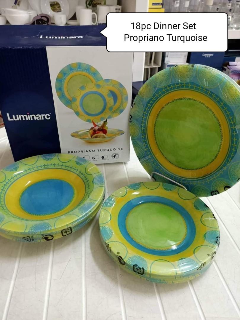 Luminarc Propriano Turquoise Tableware Set of 18