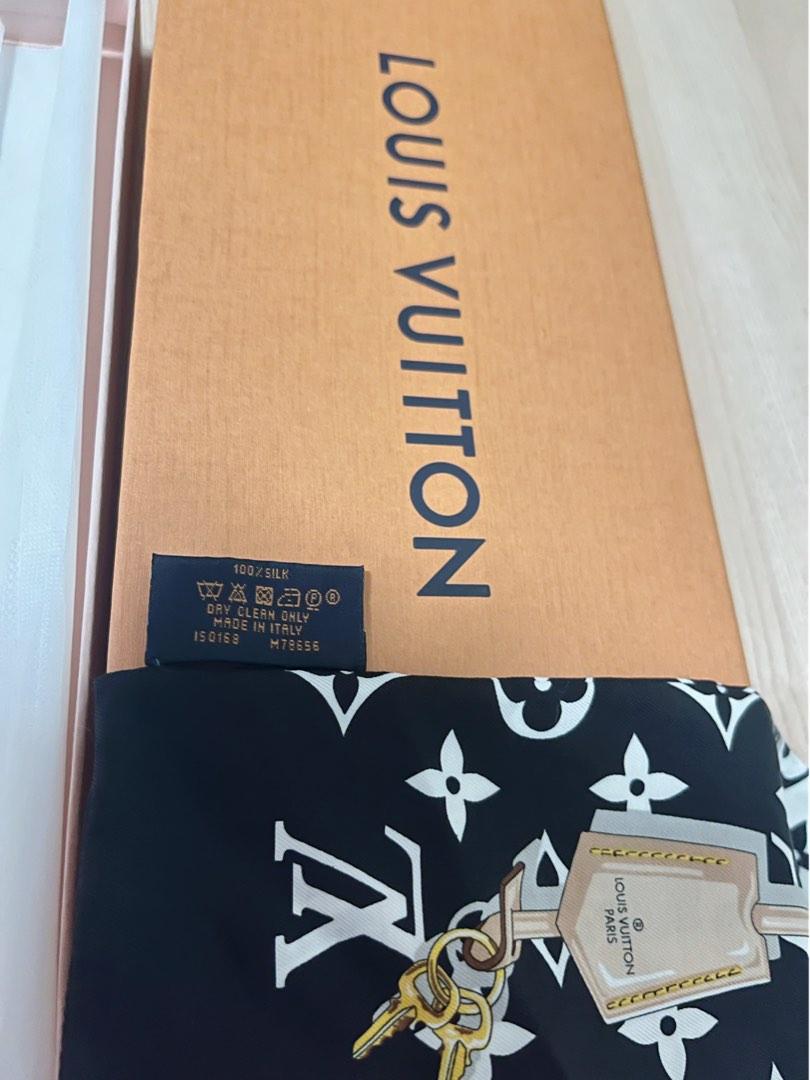 LOUIS VUITTON M77680 MONOGRAM PINK SILK TWILLY 237023136 ;, Luxury,  Accessories on Carousell