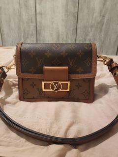 Louis Vuitton Mini Dauphine Monogram Reverse Brown in Canvas with Gold-tone  - US