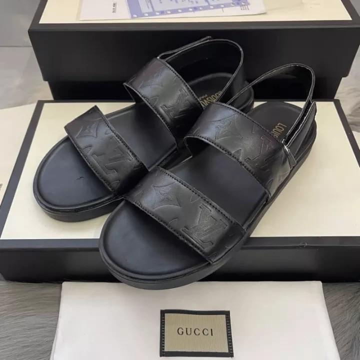 LV Men's sandals, Men's Fashion, Footwear, Flipflops and Slides on Carousell