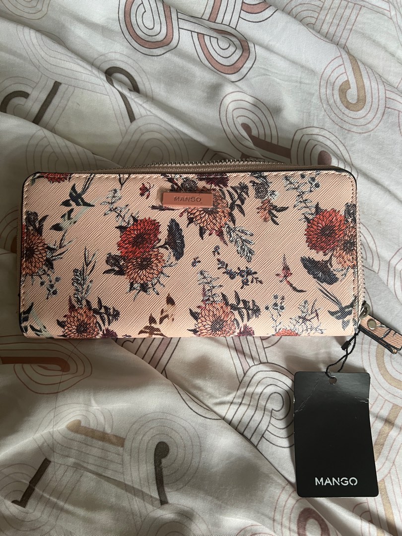 Mango Floral Wallet NEVER USED, Women's Fashion, Bags & Wallets