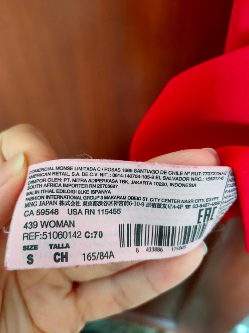 Mango Japan Red Dress, Women's Fashion, Dresses & Sets, Dresses on