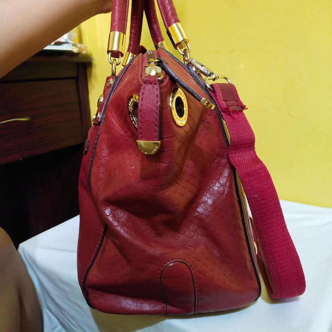 Marja kurki red authentic branded original 2 way sling bag, Luxury ...