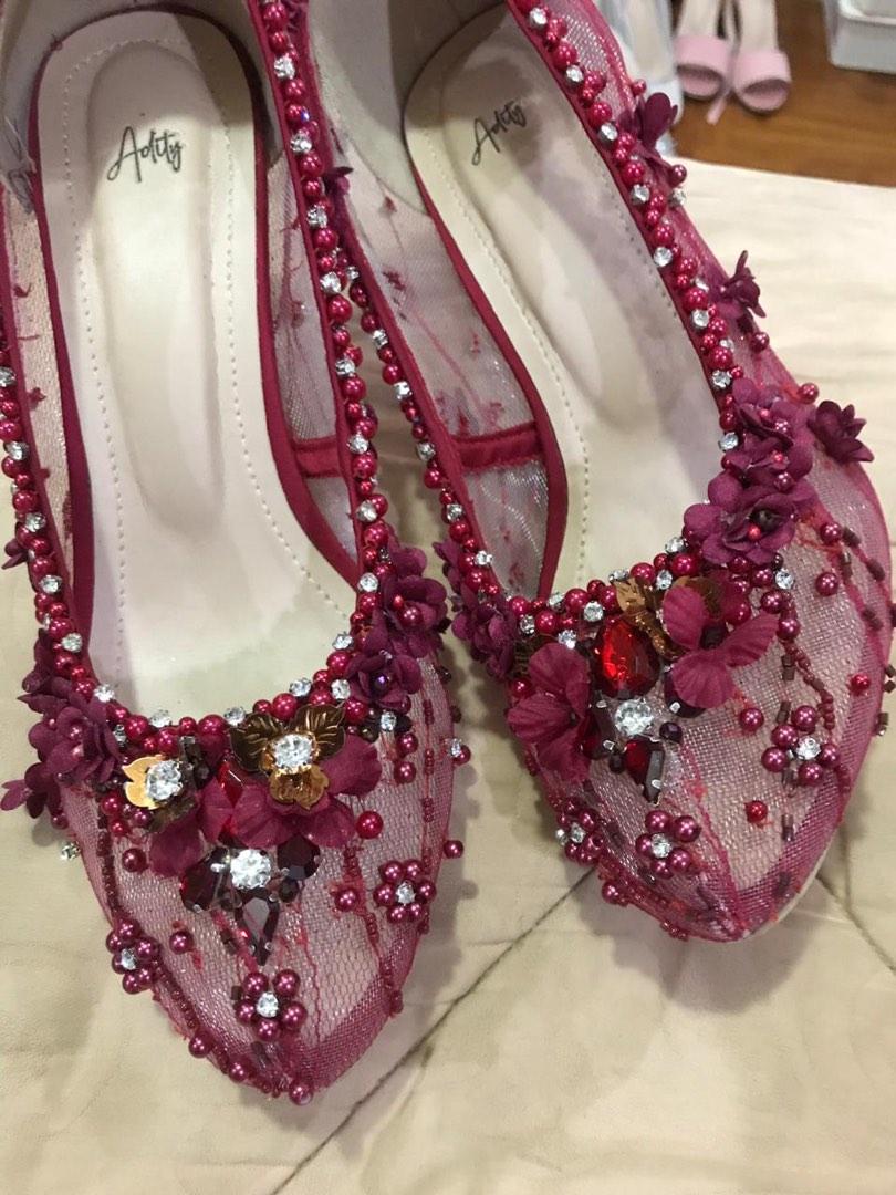 6 inch Maroon velvet Anne Michelle heels. size 8 in... - Depop | Burgundy  wedding shoes, Anne michelle heels, Burgundy heels