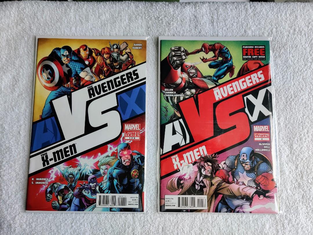 Marvel A VS X (Avengers VS X-Men) #1-6 complete (Category: Comics & Manga) located in Taguig. Submitted by sangchi21 (Listing ID 1184761000, Image 1). Description: Marvel A VS X (Avengers VS X-Men) #1-6 complete #1, #3-6 standard cover #2 2nd printing variant cover Like new. In good condition. Payment Gcash or BDO bank deposit accepted. Delivery fee is shouldered by the buyer. Grab express or Lalamove for delivery courier. No return. No exchange.