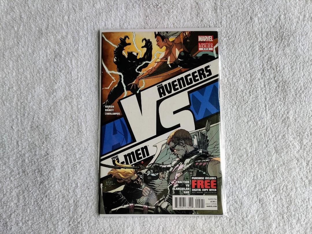 Marvel A VS X (Avengers VS X-Men) #1-6 complete (Category: Comics & Manga) located in Taguig. Submitted by sangchi21 (Listing ID 1184761000, Image 3). Description: Marvel A VS X (Avengers VS X-Men) #1-6 complete #1, #3-6 standard cover #2 2nd printing variant cover Like new. In good condition. Payment Gcash or BDO bank deposit accepted. Delivery fee is shouldered by the buyer. Grab express or Lalamove for delivery courier. No return. No exchange.