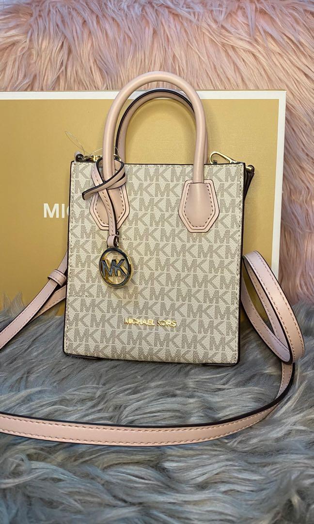 Michael Kors Mercer Extra-Small Logo and Leather Crossbody Bag In