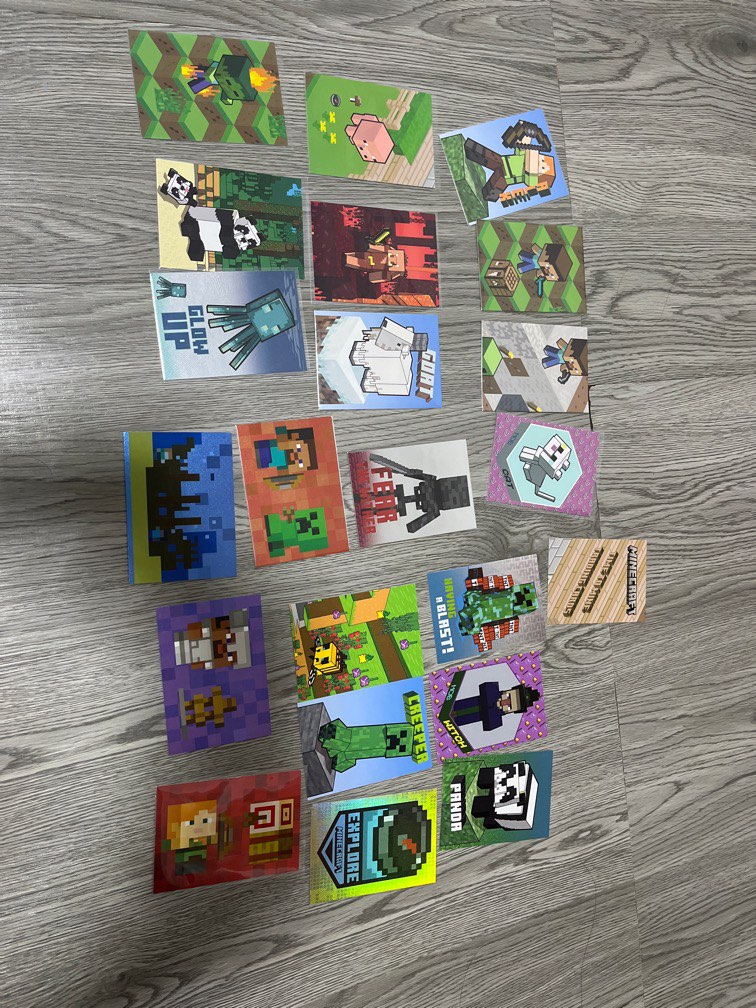 minecraft cards rare Panini Mega Box Official Trading Cards, 72 per Box, Exclusive Foil Parallels, Inserts, Great Gift for Kids & Gamers : Toys & Games color collectible form Opening Minecraft Trading Cards