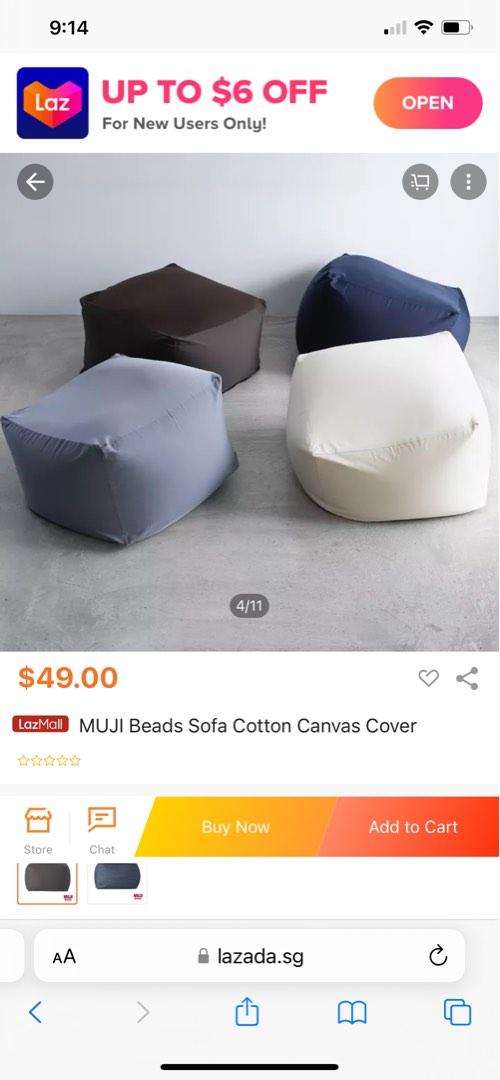 Muji bean bag, Furniture & Home Living, Furniture, Chairs on Carousell
