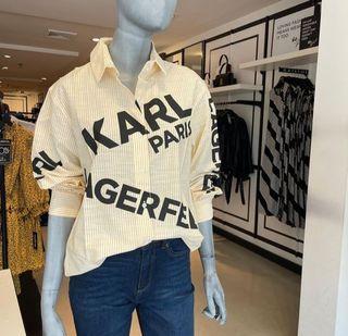 New Best Seller Karl Lagerfeld Yellow Shirt Logo