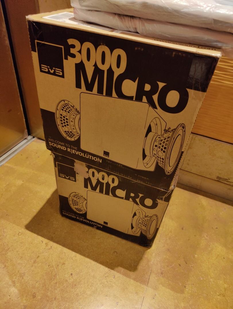 New SVS Micro 3000 subwoofer Piano Black, 音響器材, Soundbar、揚聲器、藍牙喇叭、耳擴 ...