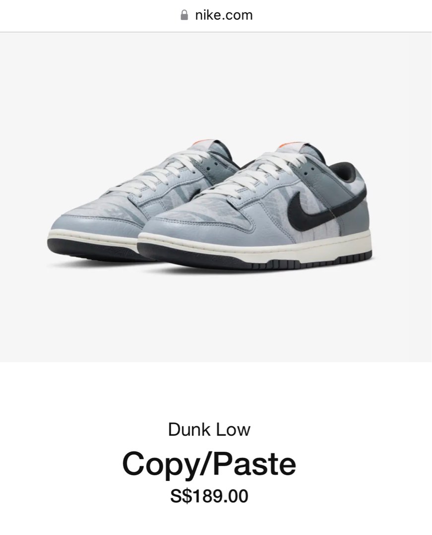 Nike Dunk Low Copy Paste Men’s, Men's Fashion, Footwear, Sneakers on ...