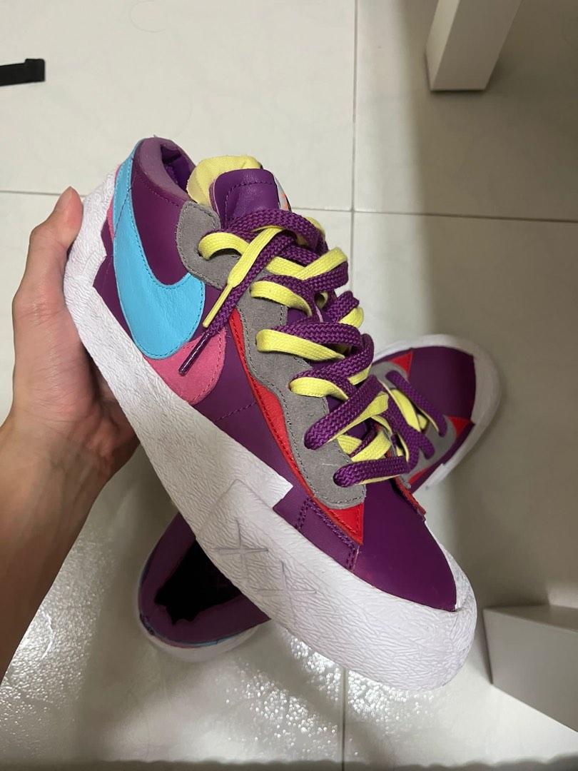 nike sacai purple green