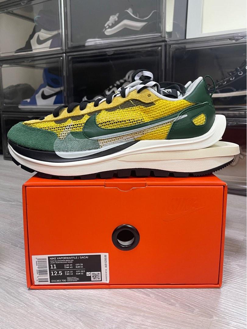 Nike Sacai Vaporwaffle 黃綠US11 / 29cm 巴西配色Tour Yellow Stadium