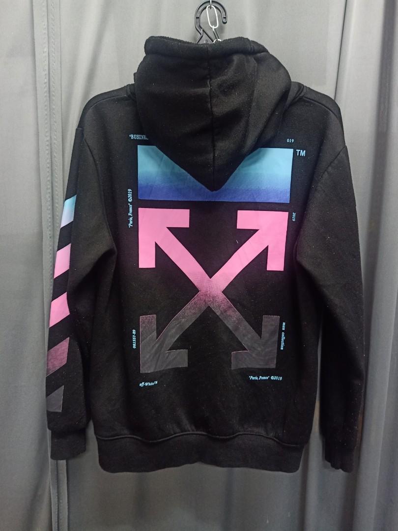 Off-White, Jackets & Coats, Off White Black Diagonal Gradient Hoodie
