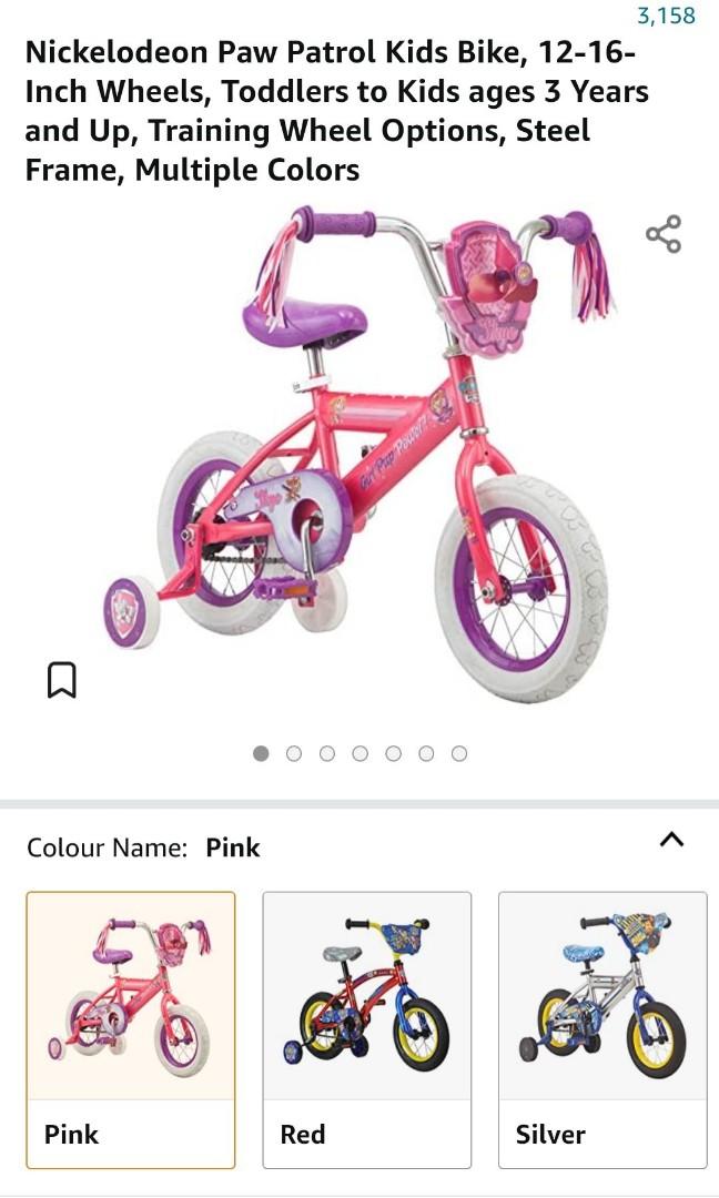 Paw Patrol Skye Kids Bicycle Sports Equipment Bicycles Parts