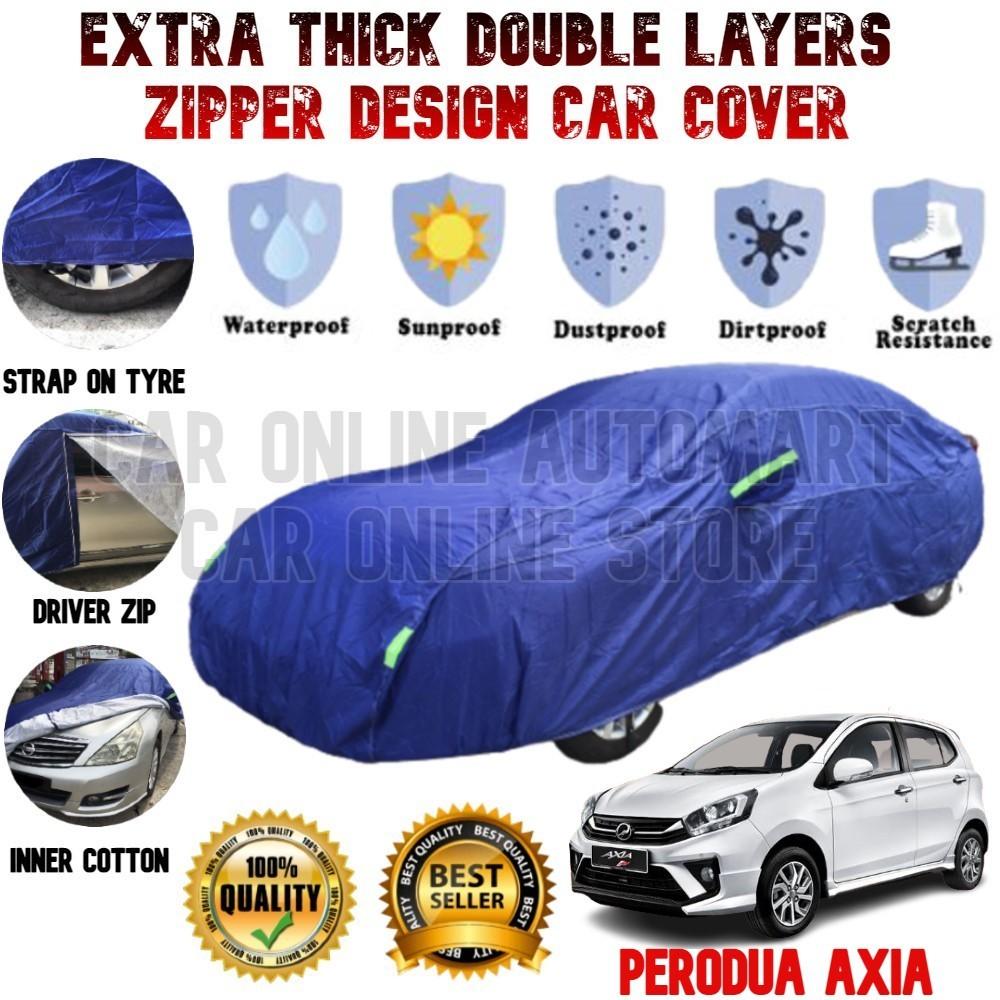 PERODUA AXIA S ~Penutup Kereta Outdoor Indoor Hight Quality Extra Thick 3, Auto  Accessories on Carousell