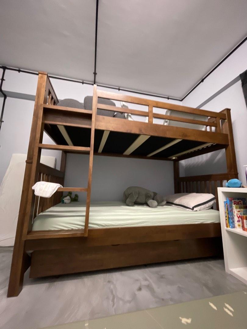 Picket & rail Americana solid wood super single bed plus bottom pull ...