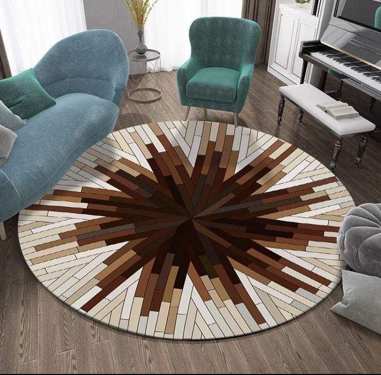 PO Large round carpet/rug, Furniture & Home Living, Home Decor, Carpets