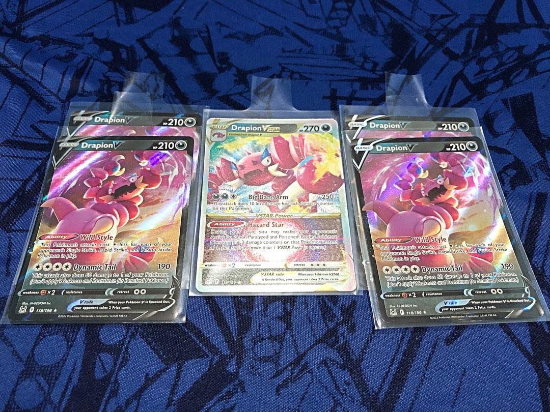 Pokemon Lost Origin Drapion v Drapion Vstar, Hobbies & Toys, Toys