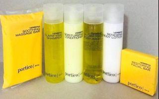 Portico toiletries set body wash lotion soap