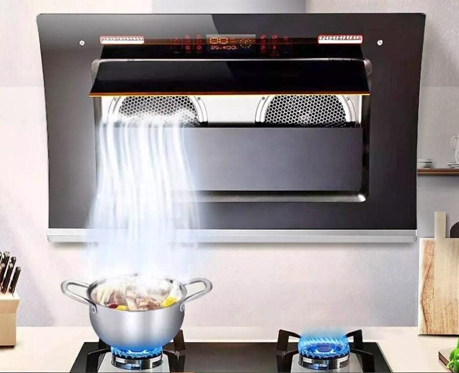 Range hood, household side suction range hood, automatic cleaning