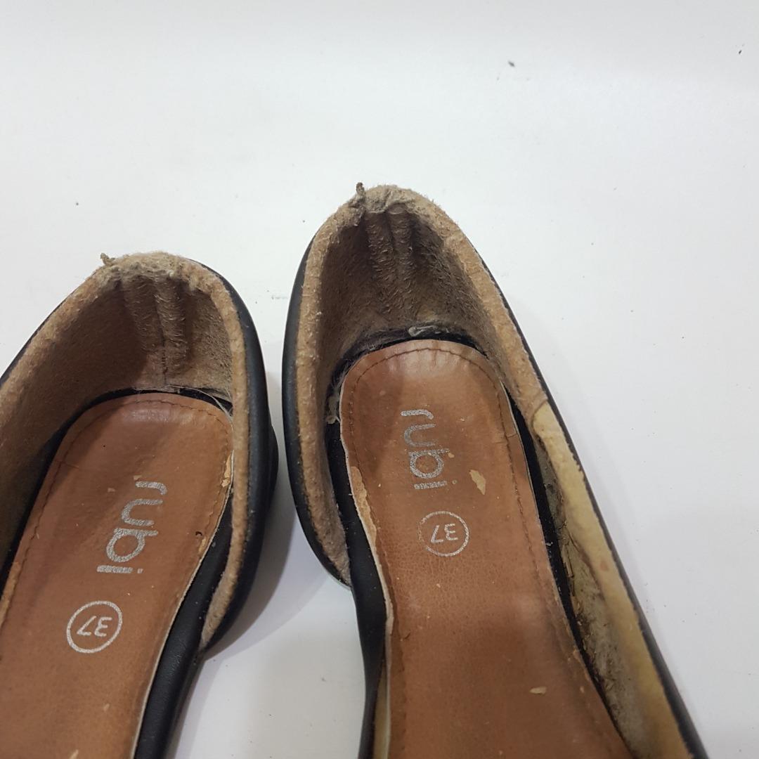 Rubi Cotton On Black Shoes Pointed Flat Sandals Doll Closed School