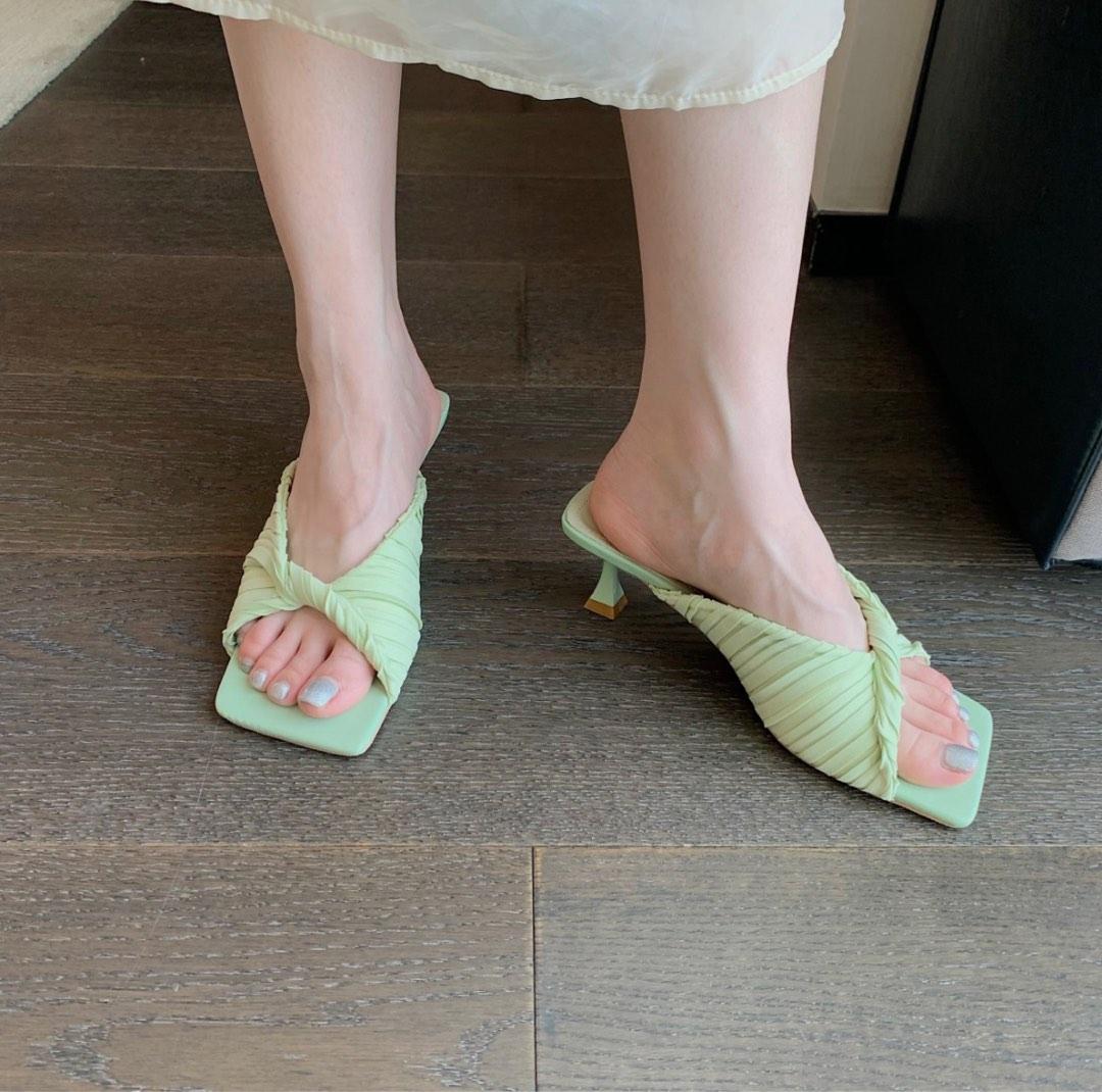 Satin Material Heels, Women's Fashion, Footwear, Heels on Carousell