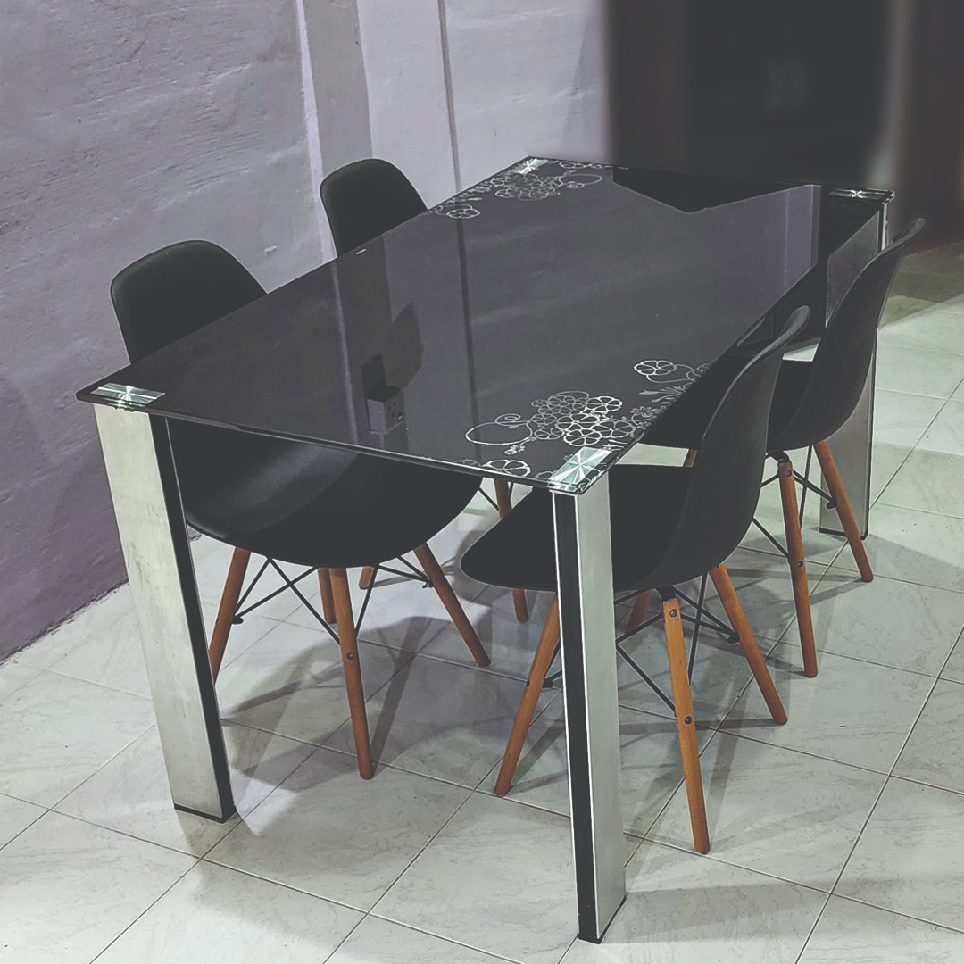 Selling Tempered Glass Dining Table (without chairs), Furniture & Home