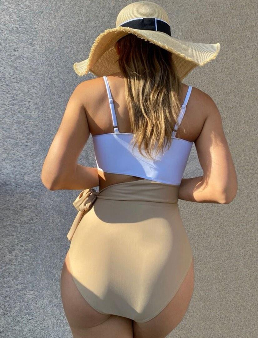 SHEIN -Color Block Cut-out One Piece Swimsuit, Women's Fashion