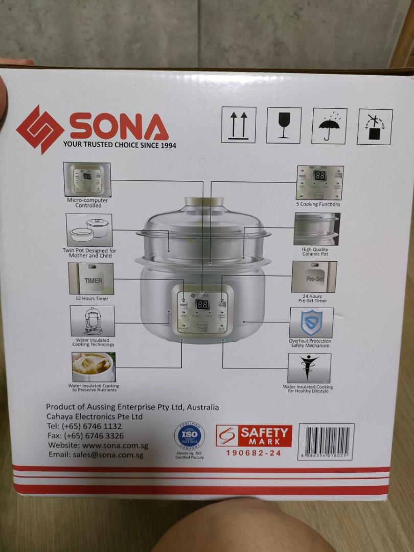 Sona 1.5l Digital Double Boiler SDB 1015, TV & Home Appliances, Kitchen