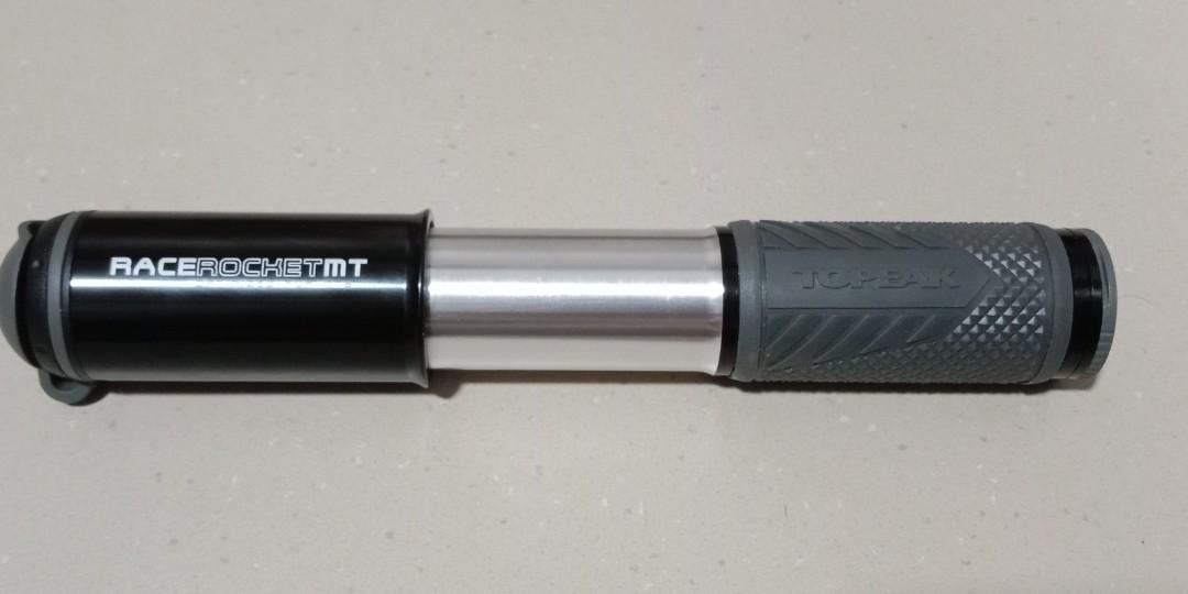 Topeak RaceRocket Mini Bike Pump — High Pressure, 120 PSI, SmartHead, Compact For Road & Mountain Bikes