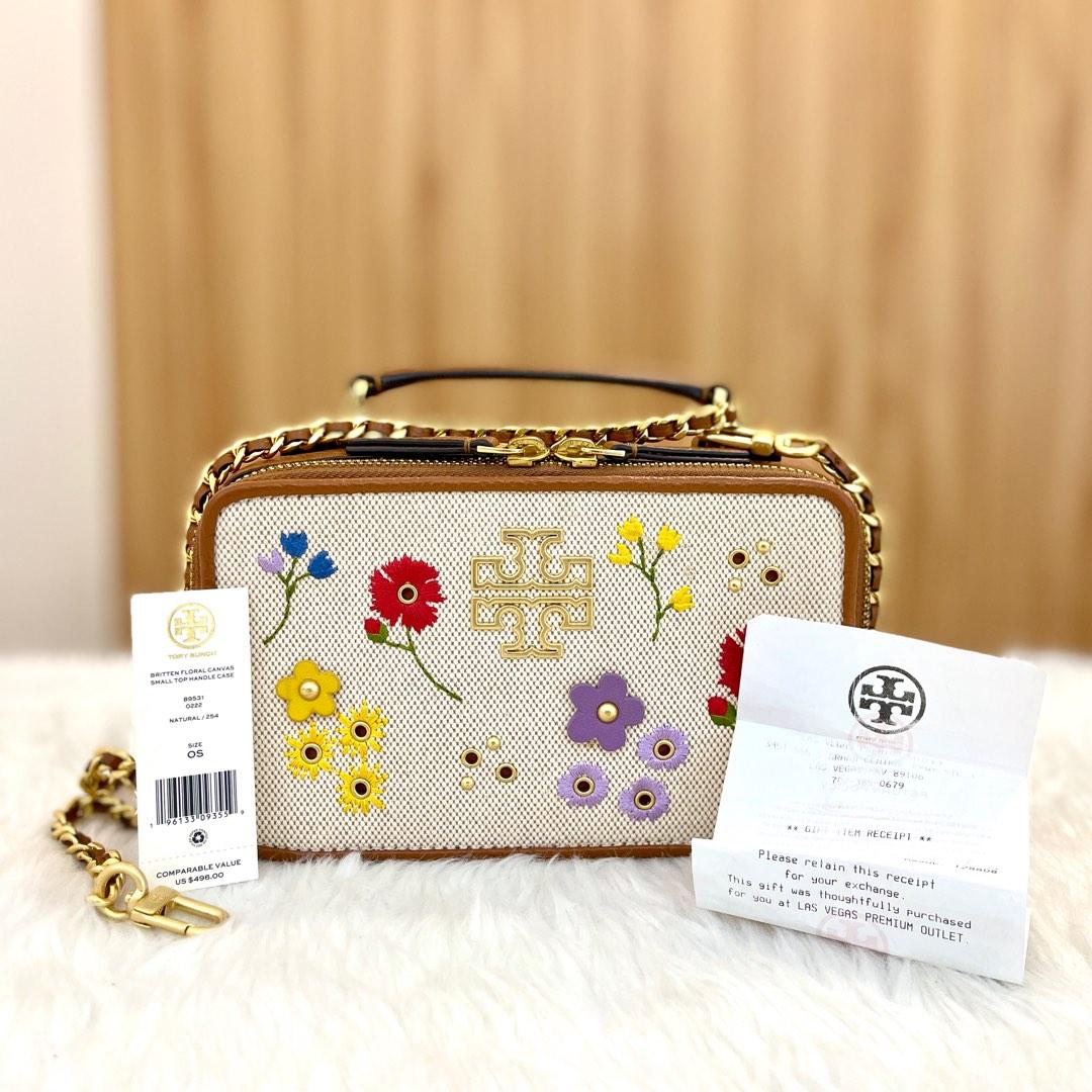 Tory Burch Floral Canvas Small Top Case, Women's Fashion, Bags & Wallets,  Cross-body Bags on Carousell
