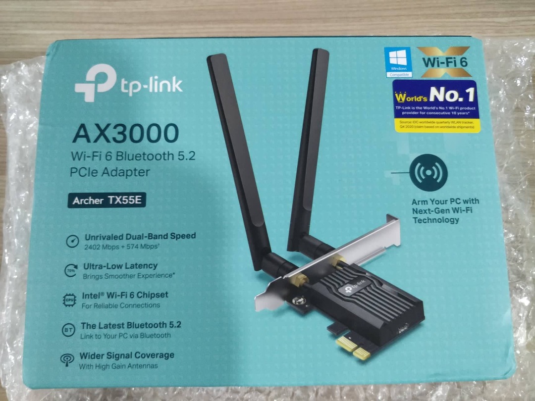 TP-Link Archer TX55E AX3000 Wi-Fi 6 & Bluetooth 5.2 ARCHER TX55E