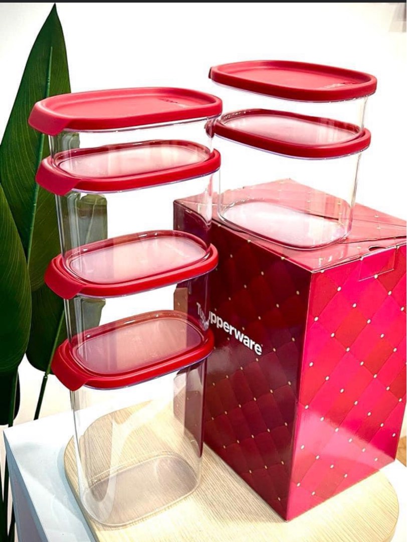 Tupperware Ultra Clear Containers with gift box, Furniture & Home