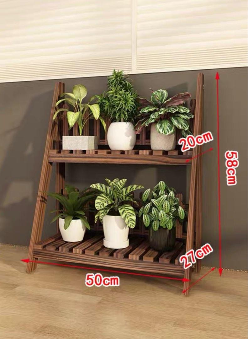Wooden Plant Rack, Furniture & Home Living, Gardening, Pots & Planters ...