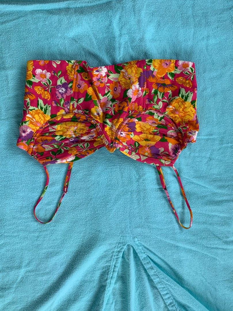 Zara Corset Floral Bustier Top, Women's Fashion, Tops, Others Tops on
