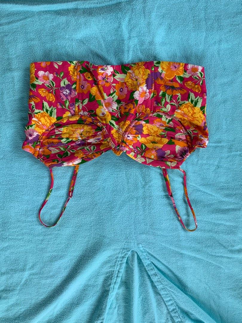 Zara Corset Floral Bustier Top, Women's Fashion, Tops, Others Tops on