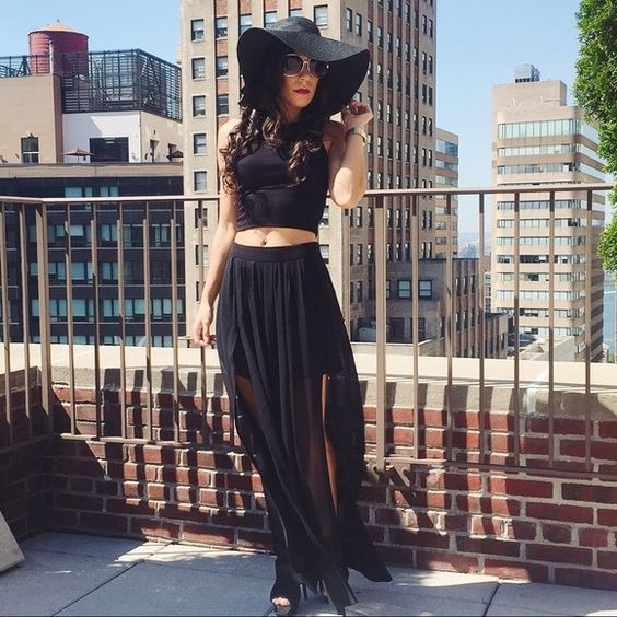 Sheer maxi skirt deals with knickers