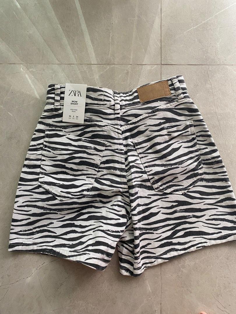 Zara zebra shorts online