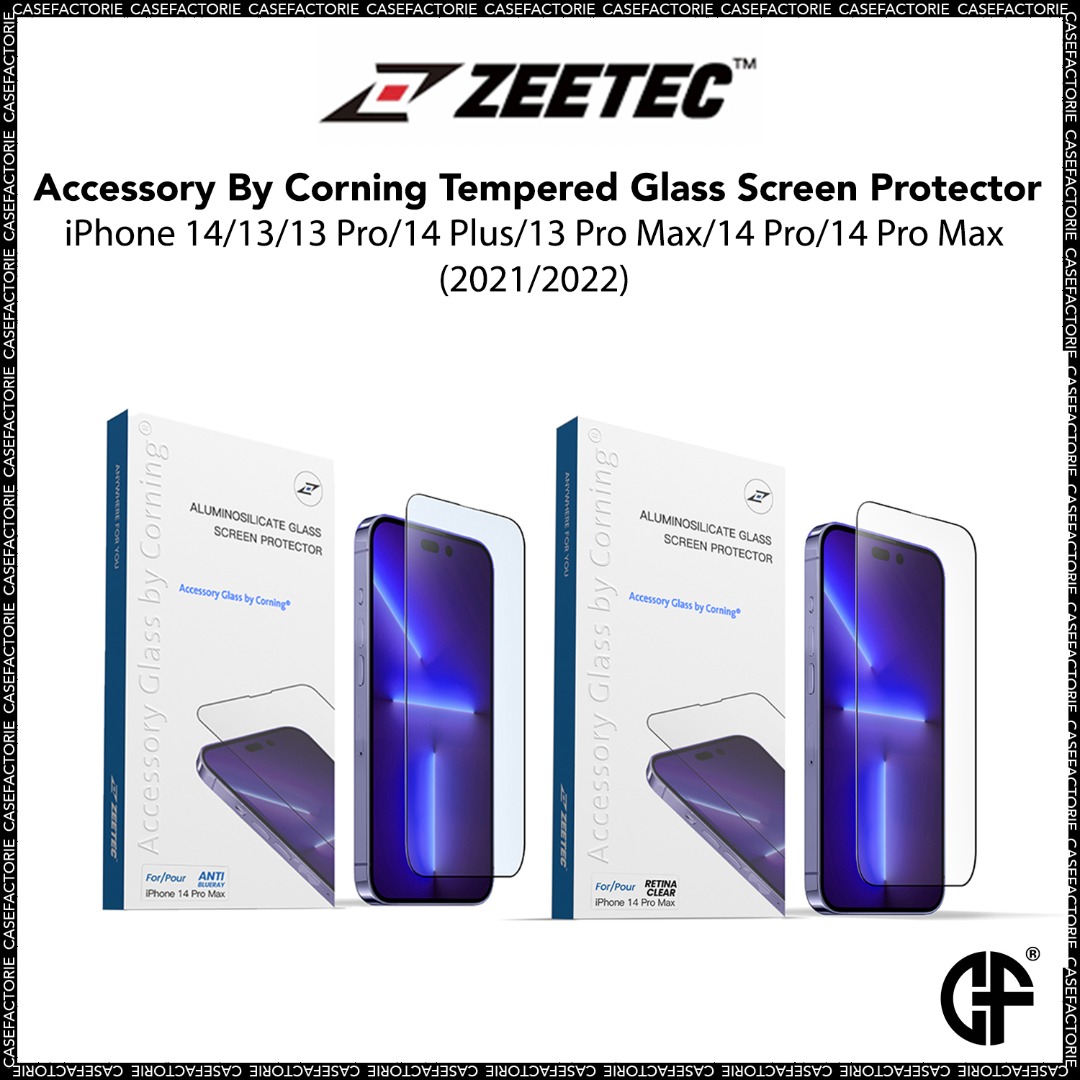 ZEETEC Accessory By Corning Tempered Glass Screen Protector for iPhone